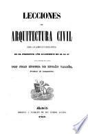 libro Lecciones De Arquitectura Civil