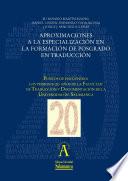 libro Aproximaciones A La Especialización En La Formación De Posgrado En Traducción