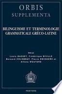 libro Bilinguisme Et Terminologie Grammaticale Gréco Latine