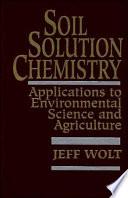 libro Soil Solution Chemistry