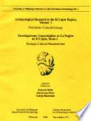 libro Archaeological Research In The El Cajon Region, Volume 1