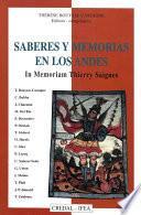 libro Saberes Y Memorias En Los Andes