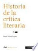 libro Historia De La Crítica Literaria