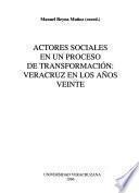 libro Actores Sociales En Un Proceso De Transformación