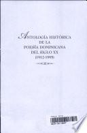 libro Antología Histórica De La Poesía Dominicana Del Siglo Xx, 1912 1995