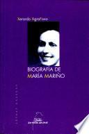 libro Biografía De María Mariño