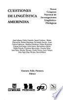 libro Cuestiones De Lingüística Amerindia