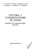 libro Cultura Y Comunicaciones De Masas