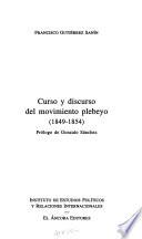 libro Curso Y Discurso Del Movimiento Plebeyo