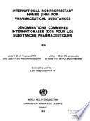 libro Dénominations Communes Internationales (dci) Pour Les Substances Pharmaceutiques