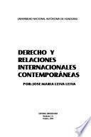 libro Derecho Y Relaciones Internacionales Contemporaneás