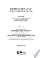 libro Desarrollo Económico Local, Descentralización Y Clusters