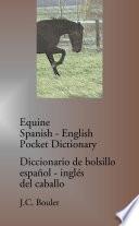 libro Diccionario De Bolsillo Español Inglés Del Caballo