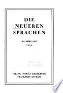 libro Die Neueren Sprachen