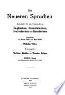 libro Die Neueren Sprachen