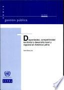 libro Disparidades, Competitividad Territorial Y Desarrollo Local Y Regional En América Latina
