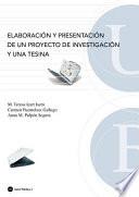 libro Elaboración Y Presentación De Un Proyecto De Investigación Y Una Tesina