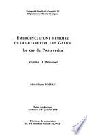 libro Emergence Of A Memory Of The Civil War In Galicia The Pontevedra Case