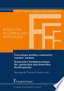 libro Fraseología Jurídica Contrastiva Español–alemán / Kontrastive Fachphraseologie Der Spanischen Und Deutschen Rechtssprache