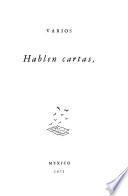 libro Hablen Cartas