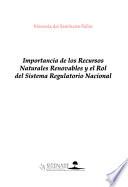 libro Importancia De Los Recursos Naturales Renovables Y El Rol Del Sistema Regulatorio Nacional