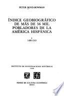 libro Índice Geobiográfico De Más De 56 Mil Pobladores De La América Hispánica