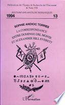 libro La Correspondance Entre Domingo Del Monte Et Alexander Hill Everett