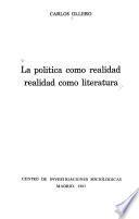 libro La Política Como Realidad