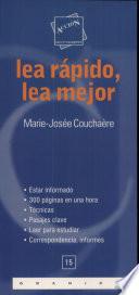 libro Lea Rápido, Lea Mejor