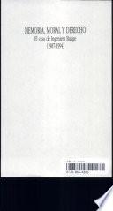 libro Memoria, Moral Y Derecho