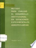 libro Método Para Evaluar El Desarrollo Institucional En Estaciones Experimentales Agropecuarias