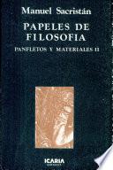 libro Papeles De Filosofía