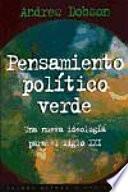libro Pensamiento Político Verde