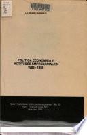 libro Política Económica Y Actitudes Empresariales 1983 1988