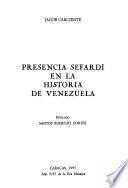 libro Presencia Sefardí En La Historia De Venezuela