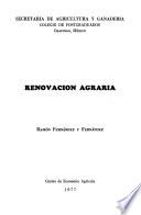 libro Renovación Agraria