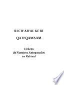 libro Rezo De Nuestros Antepasados En Rabinal