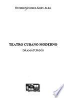 libro Teatro Cubano Moderno