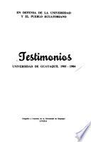 libro Testimonios