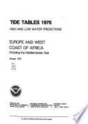 libro Tide Tables, High And Low Water Predictions, Europe And West Coast Of Africa, Including The Mediterranean Sea