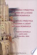 libro Traducción Y Práctica Literaria En La Edad Media Románica / Traducció I Pràctica Literària A L Edat Mitjana Románica