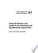 libro Tutela Del Derecho A Ser Votado En Los Mecanismos De Representación Proporcional