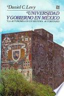 libro Universidad Y Gobierno En México
