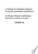 libro A Challenge For Mathematics Education