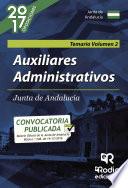 libro Auxiliares Administrativos De La Junta De Andalucía. Volumen 2
