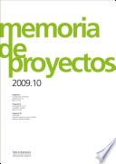 libro Memoria De Proyectos 2009 10
