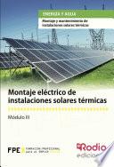 libro Montaje Eléctrico De Instalaciones Solares Térmicas. Energía Y Agua