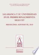 libro Salamanca Y Su Universidad En El Primer Renacimiento