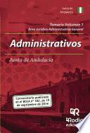 libro Temario Volumen 1. Administrativos De La Junta De Andalucía. Jurídico Administrativa General