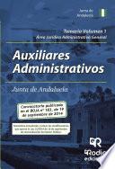 libro Temario Volumen 1. Auxiliares Administrativos De La Junta De Andalucía. Área Jurídico Administrativa General